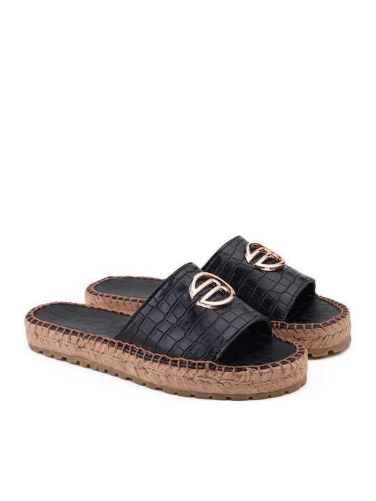 Collie Cocco Γυναικεία Σανδάλια Μαύρα Regular Fit