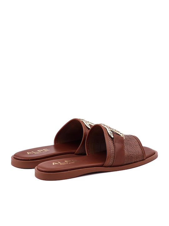 Flache Sandalen für Damen in Braun Farbe