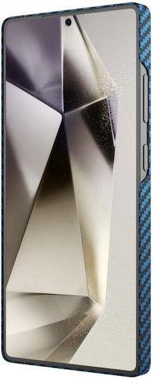 Nekit Umschlag Rückseite Aramid Fiber 1mm Blau (Galaxy S25 Ultra,Samsung S25 Ultra)