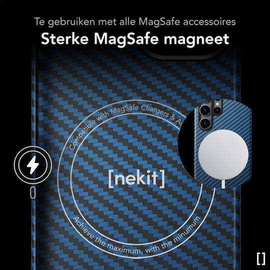 Nekit Umschlag Rückseite Aramid Fiber 1mm Blau (Galaxy S25 Ultra,Samsung S25 Ultra)