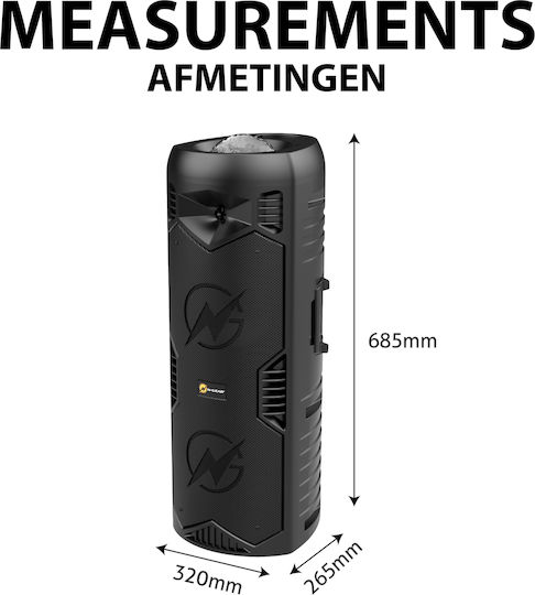 N-Gear Karaoke Speaker with Wireless Microphone and Lighting Effects Let's Go Party 5150 in Black Color
