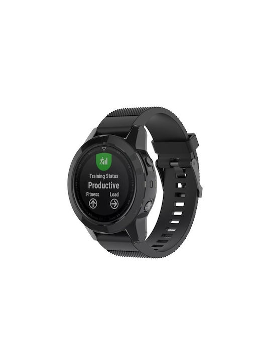 Beste Zubehör Silikonhülle in Schwarz Transparent für Garmin Fenix 6x 6x Pro 6x Solar