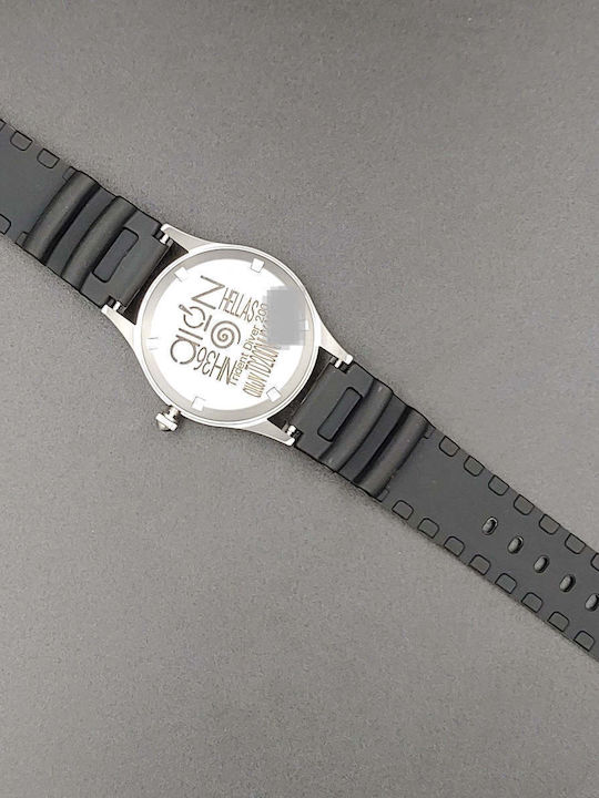 Aion Men's Watch Battery with Gray Rubber Strap