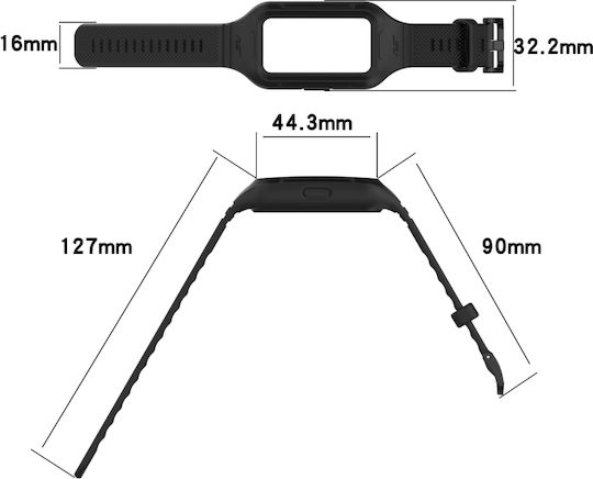 Huawei Band 8 7 Ενσωματωμένη Ζώνη Σιλικόνης Μονόχρωμη Λευκό