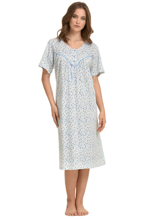 Primavera Sommer Damen Nachthemd Blue