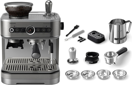 Philips Barista Brew Автоматична Еспресо Кафемашина 1350W Налягане 15bar с Мелачка за Кафе PSA3218/01