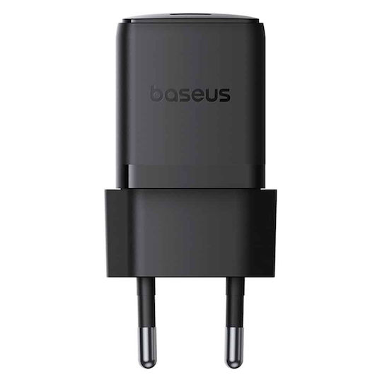 Baseus Încărcător Fără Cablu cu Port USB-C 30W Livrarea energiei Negruς (Palm)