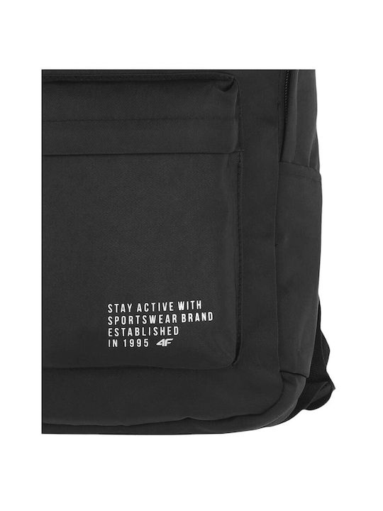 4F Elementary School Backpack with Water Bottle Holder Black 12L