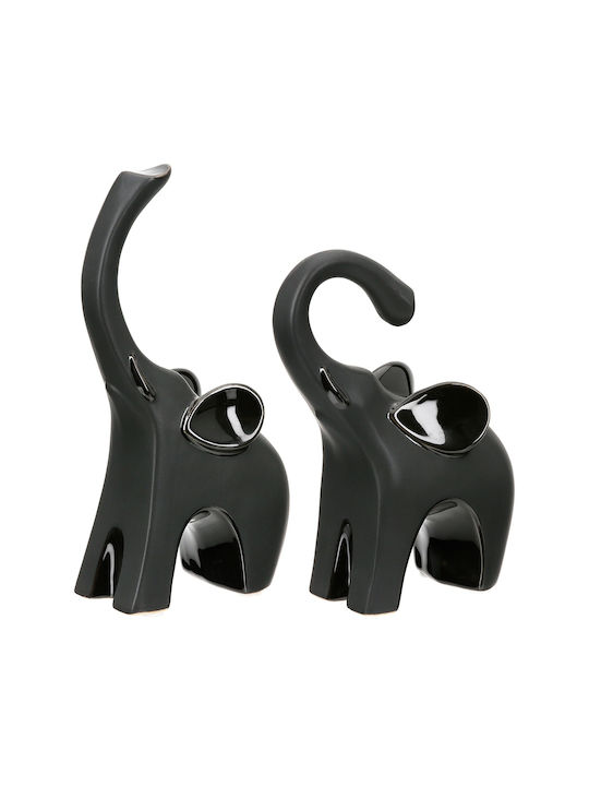 ArteLibre Set Dekorative Elefanten aus Keramik 9x6x17cm 2Stück