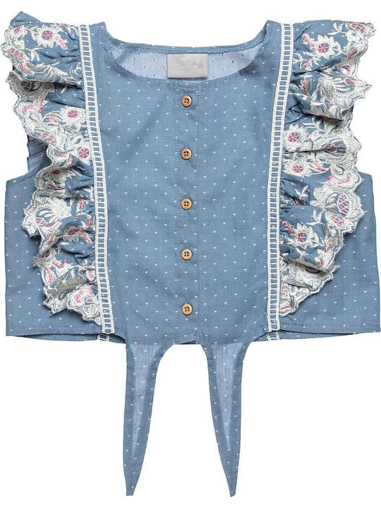 Kinderbluse Ärmellos Blau