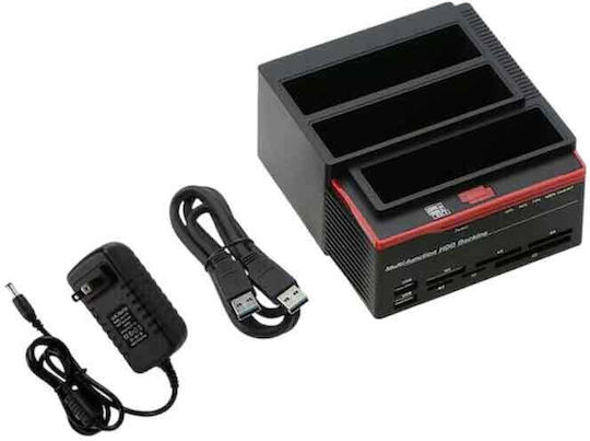 Docking Station for 2 Hard Drives SATA 2.5" / 3.5" with Connection USB 2.0 (320167)