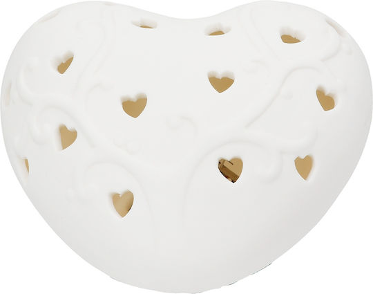 ArteLibre Decorative Lamp Heart White