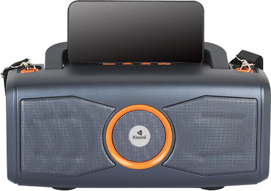 Kisonli К2 Ηχείο Bluetooth 13W με Ραδιόφωνο και Διάρκεια Μπαταρίας έως 6 ώρες Γκρι