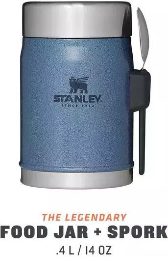 Stanley Classic Legendary Food Jar + Spork 0.4l Hammertone Clay Hammertone Clay
