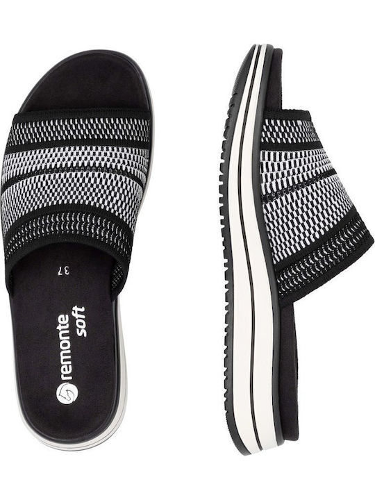 Leder Flache Sandalen für Damen Anatomisch Flatforms in Schwarz Farbe