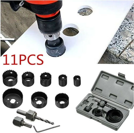 Set 11 burghie lemn rigips plastic 19 64 mm