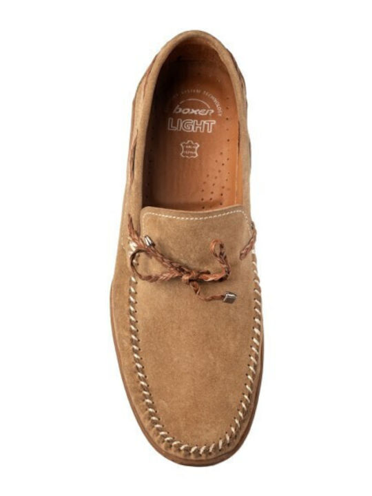 Δερμάτινα Ανδρικά Loafers σε Μπεζ Χρώμα