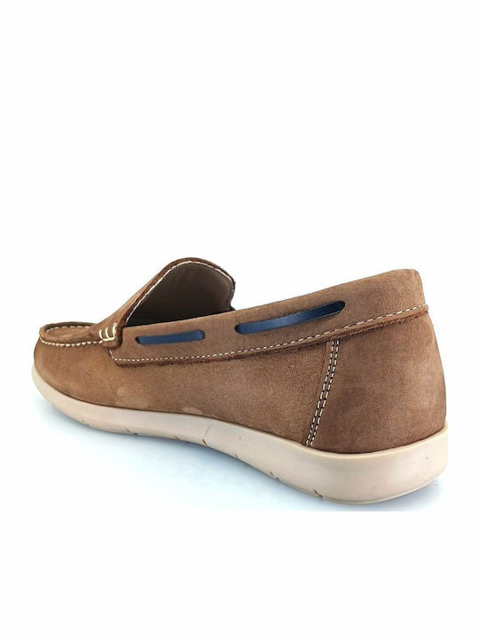 Δερμάτινα Ανδρικά Boat Shoes σε Καφέ Χρώμα