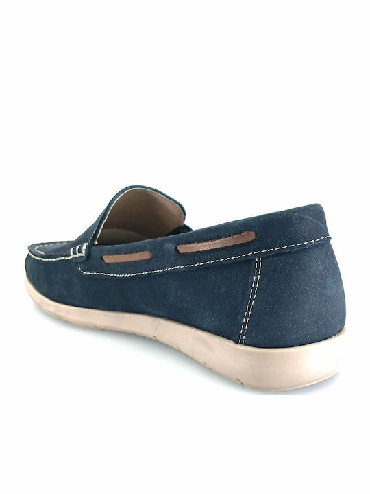 Δερμάτινα Ανδρικά Boat Shoes σε Μπλε Χρώμα