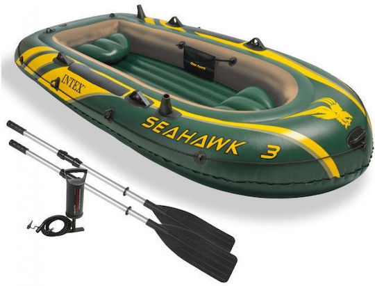 Intex Inflatable Boat 3 People Green with Oars & Pump 295x137cm