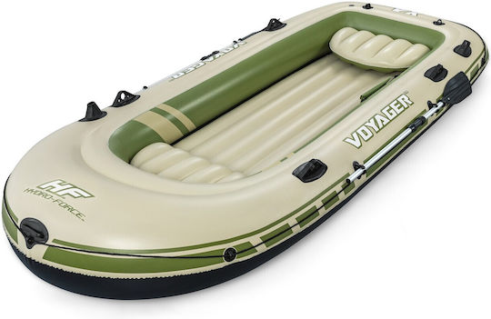 Bestway Hydro Force Voyager Χ4 Φουσκωτή Βάρκα 4 Ατόμων Πράσινη με 2 Κουπιά & Τρόμπα 350x145εκ.