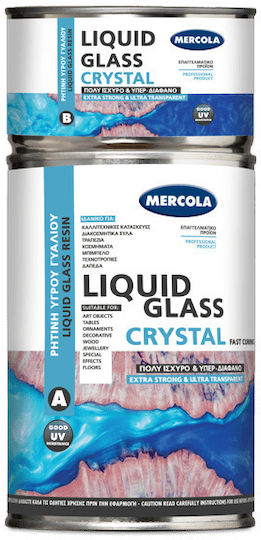 Mercola Liquid Glass Crystal Ρητίνη Δύο Συστατικών UV Resistant 300gr