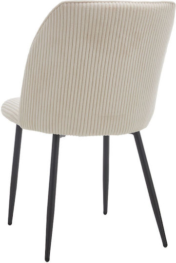 Градински стол Металик Muse Крем 4бр 50x62x84см