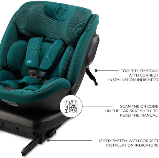 Kinderkraft Xpedition 3 Детско Столче за Кола i-Размер с Isofix Зелен