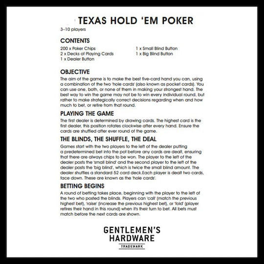 Gentlemen's Hardware Set 200 Poker Chips in Metallic Box