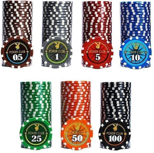 Pokeritems Set 500 Numbered Poker Chips 17mm / 12gr in Suitcase