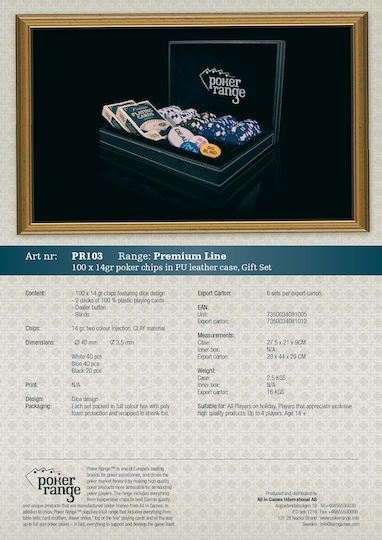 Amigo Set von 100 nummerierten Pokerchips