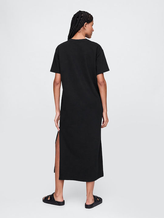 Sommer Midi Damenkleid Gestrickt True Black