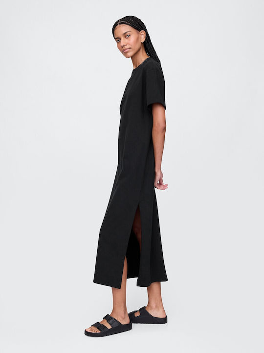 Sommer Midi Damenkleid Gestrickt True Black
