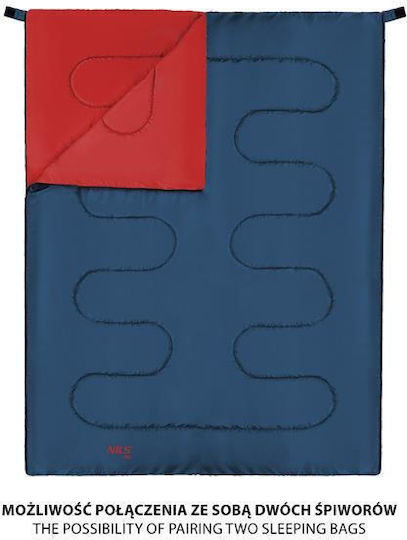 Nils Sleeping Bag Μονό Καλοκαιρινό Nc2002 Blue And Red