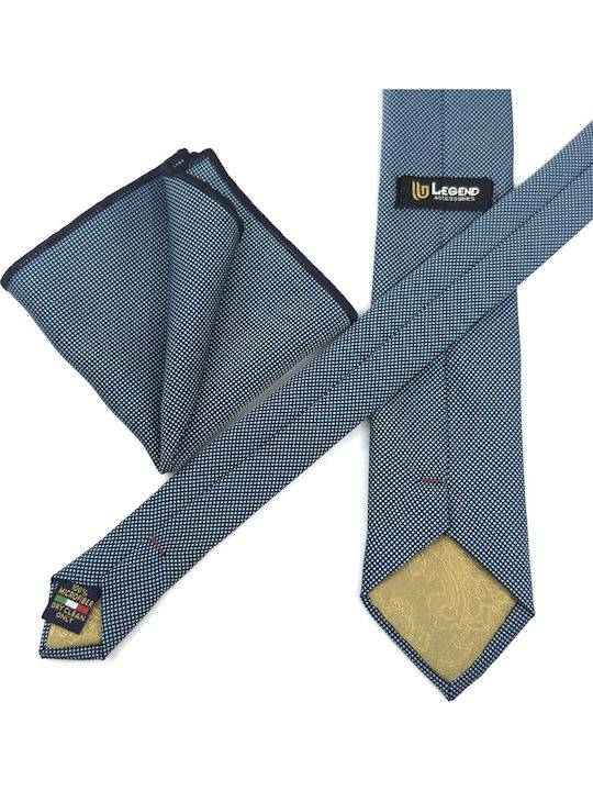 Legend Accessories Men's Tie Set Printed in Light Blue Color