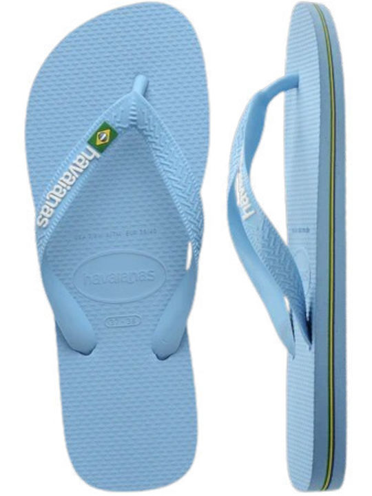 Brasil Logo Men's Flip Flops Light Blue