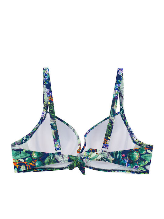 Plus Size Γυναικείο Μαγιό Bikini Μπανέλα Tropical Μπλε Σκούρο Plus Size Γυναικείο Μαγιό Bikini Μπανέλα Tropical Μπλε Σκούρο