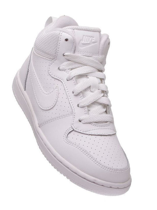 Court Court Borough Mid PS Kids Sports Shoes Basketball with Laces White
