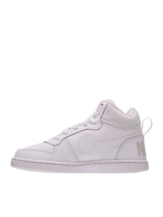 Court Court Borough Mid PS Kids Sports Shoes Basketball with Laces White