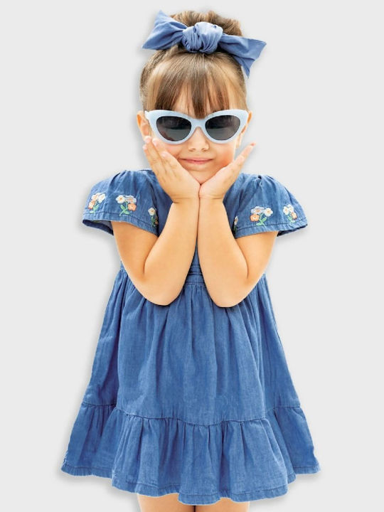 Rochie pentru Copii Mâneca scurta Denim Blue