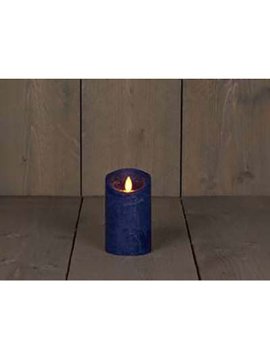 MSA Christmas Blue Battery Candle 12.5x7.5cm