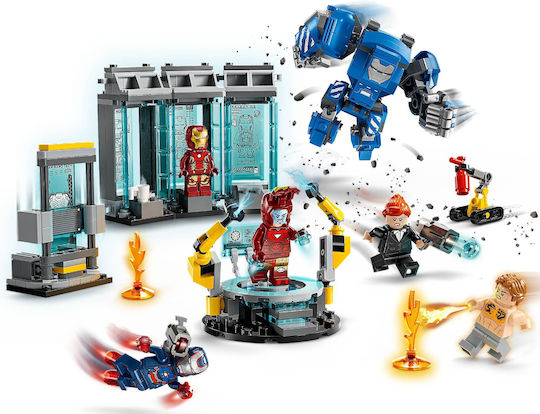 LEGO Marvel Iron Man's Laboratory - Hall of Armor for Ages 8+ 384 Pieces