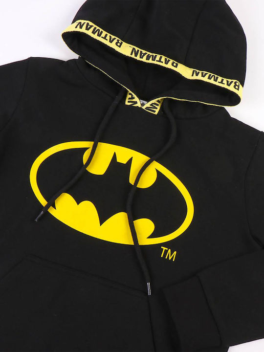 Kids Sweatshirt with Hood and Pockets Black