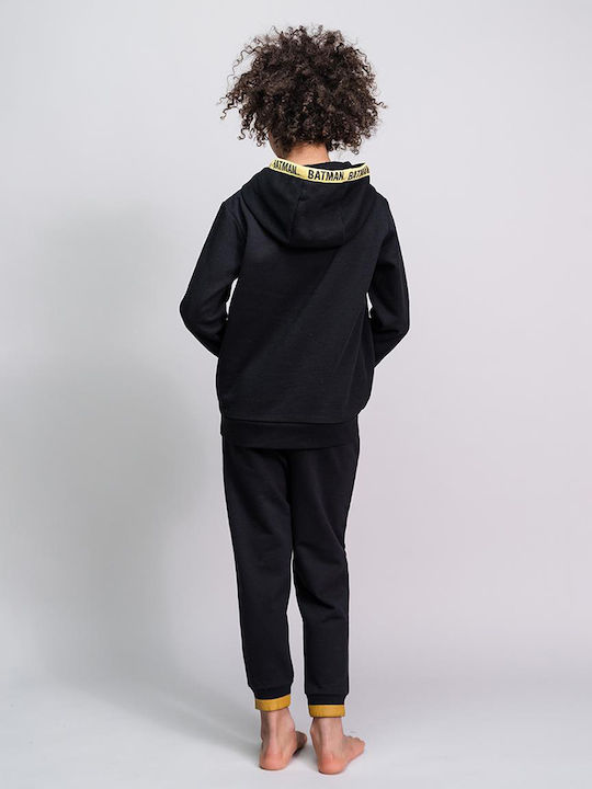 Kids Sweatshirt with Hood and Pockets Black