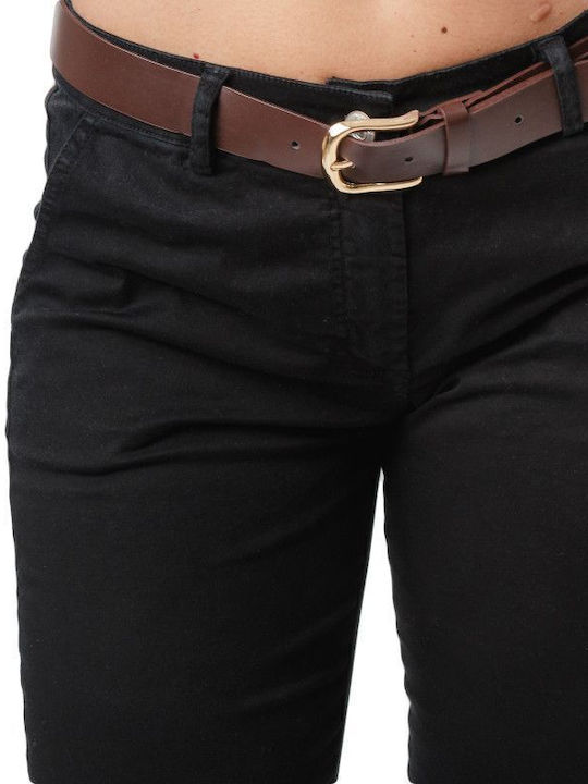 Curea pentru blugi skinny negri din bumbac
