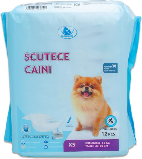 Clean Pets Schimb de scutece pentru câini Mici / Foarte mic 12buc