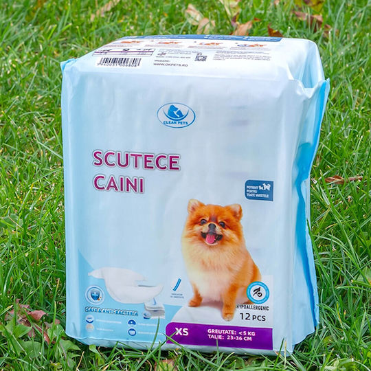 Clean Pets Schimb de scutece pentru câini Mici / Foarte mic 12buc