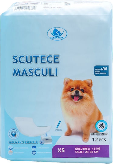 Clean Pets Schimb de scutece pentru câini Mici / Foarte mic 12buc