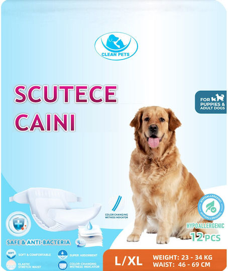 Clean Pets Servețele Igienice de Înlocuire pentru Câini 12 Bucăți