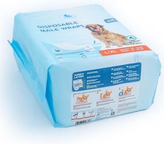 Clean Pets Schimb de scutece pentru câini Mare 12buc